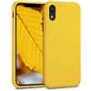 kalibri Cover compatibile con Apple iPhone XR - Custodia Cover in silicone e paglia - Backcover Matt Anti-Impronte - giallo