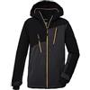 killtec Ragazzi Giacca da sci/giacca funzionale con cappuccio e ghetta antineve, impermeabile KSW 173 BYS SKI JCKT, black, 128, 39895-000