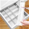 GIAK 16 PCS Divisori per Cassetti Separatori per Cassetti Regolabili Organizer per cassetti per Organizzatore per Cassetti per Ufficio Bagno Cucina o Camera da Letto organizzatore cassetti (Bianco)