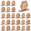 PH PandaHall 25Set Numeri Da Tavolo con Base in Legno Numeri Da Tavolo per Ricevimento di Nozze Esagonali Centrotavola per Matrimonio Autoportanti per Banchetti Ristorante Decorazioni Estivi 8.4x8.4cm