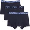 Emporio Armani Men's 3-pack Bold Monogram, Boxer Uomo, Marine/Marine/Marine, S