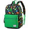 Kasgo Zaino Bambino Zaino Bambina, Zaino Scuola Elementare Zaino Asilo Bimba Impermeabile Zaini Dinosauri Leggero Zainetto Bambini con Fascia Toracica Zainetti Borse Bambino Per Casual Viaggio, Nero