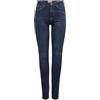 ONLY ONLPOWER Mid Push UP SK JEA REA3223 Noos Jeans Skinny, Blu (Dark Blue Denim Dark Blue Denim), 33W / 32L Donna