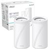 TP-Link WiFi 7 Deco BE85(2-pack) Router Mesh WiFi, BE19000Mbps Tri-Band, Canali 320 MHz, Porta 10Gbps Combinata Ethernet/Fibra, Ripetitore, Alexa, Funziona con Qualsiasi ISP e Modem, 2 Pacchi