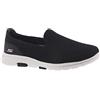 Skechers Go Walk 5, Sneaker Infilare Donna, Nero Black Textile White Trim, 42 EU