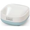 Joseph Joseph Slim - Porta Saponetta Compatto, Piattino portasapone, Accessori Bagno- Bianco/Azzurro