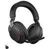Jabra Evolve2 85 Wireless PC Headset with Charging Stand - Noise Cancelling Microsoft Teams Certified Stereo Headphones With Long-Lasting Battery, Ottimizzato per Microsoft Teams, Nero, Supporto incluso
