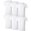 Hanes Men's 6-Pack FreshIQ Crew T-Shirt, White, Large