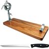 Nerthus FIJ 954 set portaprosciutto girevole con testa telescopica e coltello prosciutto per tagliare prosciutto e spalla