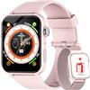 FeipuQu Smartwatch Donna,Orologio con Effettua e Risposta Chiamate,Fitness Tracker con Monitoraggio del Sonno/SpO2/ Frequenza Cardiaca,Smart Watch Contapassi per Android iOS