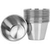 Space Home Arga - 12 Stampini Budino 9 cm - Stampo Individuali per Budino - Stampo Panna Cotta In Acciaio Inossidabile - Stampi Individuali Muffin, Coulant - Pirottini in Acciaio Individuale