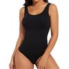 SHAPERIN Donna Body Contenitiva Modellante Shapewear Bodysuit Perizoma Canotta Pancera Dimagrante Body Shaper Senza Cuciture Nero XXL