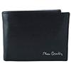 Pierre Cardin, Portafoglio Uomo Nero, Vera Pelle, Portamonete, Scatola Regalo (Nero RFID)