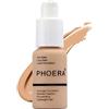 ABRUS® - Fondotinta e correttore PHOERA Soft Matte Full Coverage Full Coverage, senza poreless Liquid Foundation Makeup Flawless Cream Smooth Long Lasting 24HR Waterproof Blendable Foundation 30ml