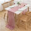 AOKSUNOVA runner da tavolo in chiffon rosa antico 75 cm x 3 m runner da tavolo in tulle matrimonio per compleanni comunione