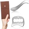 Limershow Gua Sha - Raschietto Gua Sha in acciaio inox per sfregamento - massaggiatore per drenaggio linfatico - massaggio cellulite tutto il corpo