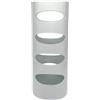 DRW Portaombrelli Rotondo in Metallo Traforato Bianco 19 x 49 cm, 19x49cm