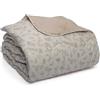 Foppapedretti Notte & Natura Trapunta letto singolo; Foglie Sabbia, rivestimento 100% cotone Percalle, Made in Italy