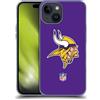 Head Case Designs Licenza Ufficiale NFL Semplice Minnesota Vikings Logo Custodia Cover in Morbido Gel Compatibile con Apple iPhone 15