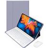 Bueuwe Custodia con Tastiera per Lenovo Tab P11 2nd Gen (11,5 Pollici)/Pad Plus 2023, Tasti Retroilluminati, Tastiera Wireless Rimovibile con Mouse Bluetooth,Viola