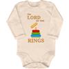 Blauer-Storch Body per bambini in diversi colori Lord Of The Rings Signore degli Anelli con scritta per nascita o compleanno per bambini a maniche lunghe cotone biologico, Nero , 0-3 Mesi