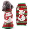 ZEACCT Maglioncino Natalizio per Cane e Gatto, Costume Maglieria Caldo per l'Inverno, Lavorato a Maglia (Pupazzo di Neve, L)
