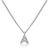 GD GOOD.designs EST. 2015 Catena con lettere in argento da donna I Collana skin-friendly con ciondolo iniziale I Catena di lettere in acciaio inossidabile in argento.