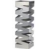 DonRegaloWeb - Portaombrelli quadrato, in metallo argentato, dimensioni: 15,5 x 15,5 x 49 cm