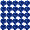 FagusHome 30 teste di ortensie artificiali in seta, fiori e steli, ortensie finte, per la decorazione della casa e del matrimonio (blu scuro)