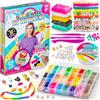 GirlZone Kit Braccialetti Fai Da Te Good Vibes, Kit per Fare Braccialetti con Perline, Accessori Braccialetti, Kit Bracciali da Bambina con Argilla Regalo Compleanno Bracelet Making Kit