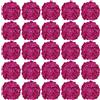 FagusHome 30 teste di fiori artificiali di ortensia, 18 cm, con steli, fiori finti, per decorazione (rosa profonda)