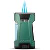 Colibri Accendino Antivento Colibri Rebel a Doppia Fiamma Jet - Ricaricabile Funziona Con Gas Butano (non Incluso) - Grande Rotella per la Regolazione Fiamma - Finestra Per Livello Gas - Confezione Regalo