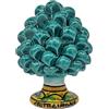 sicilia bedda - Pigna Siciliana in Ceramica di Caltagirone - Piede Decorato - 100% Artigianato Siciliano (Altezza 12 Centimetri, Verde)