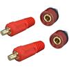 RIVERWELD Cavo di saldatura TIG Connettore da pannello Spina e presa ROSSO DKJ35-50 e DKZ35-50 Raccordo rapido 315Amp 4 pezzi