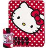 Plaid Hello Kitty 125x160 cm Coperta in pile stampato Idea Regalo per bambini