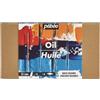 PEBEO - Studio Oil XL - Set 12 tubetti 20 Ml colori base + accessori - Kit di pittura ad olio per artisti e principianti - Pennelli + spatola + cartoncino - Colori intensi