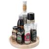 InterDesign iDesign The Home Edit Piatto girevole Lazy Susan da 22,9 cm con bordo rialzato, legno paulonia naturale