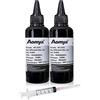 Aomya 2 Bottle Black Universal Dye Ink Kit di ricarica 100 ml per stampanti HP Canon, Epson, Brother, Lexmark, cartucce compatibili con cartucce CISS CIS System con 1 Syring gratuito