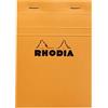 RHODIA 13200C - Bloc-Notes a punto metallico N°13 Orange - A6 10,5 x 14,8 cm - Quadretti piccoli - 80 fogli staccabili - Carta Clairefontaine Bianca 80g/m² -COPERTINA in carta trattata morbida