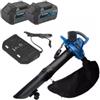 Hyundai Soffiatore aspiratore a batteria hyundai 2 batterie 20v 4ah e caricabatterie - cod. 25820, 25010, 25040