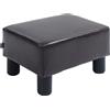 HOMCOM Poggiapiedi da Divano in Similpelle Imbottito Rettangolare, 40x30x24 cm, Marrone, Pouf Poggiapiedi|Aosom