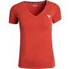 GUESS T-Shirt in terracotta da donna Mini Triangle, rosso, XS