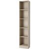 Libreria con 4 ripiani - tinta quercia - 40.6x26.7x204 cm