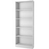 Libreria larga con 4 ripiani bianca, 79x26,7x203 cm