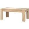 BellaHome Tavolino da soggiorno quercia con inserto bianco e grigio, 112x65,5x46,5 cm