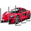Cuadros Camara Quadro Su Legno, Auto sportiva, McLaren 540C, rossa, 165 x 62cm, Stampa in qualita fotografica. Ref. 26554