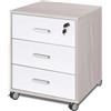 Generico Cassettiera 3 Cassetti cm.50x41 h.70 colore Olmo e Bianco