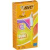 BIC Sun - Penne a sfera, 4 colori, confezione da 12