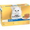 Gourmet Gold Mousse 12 x 85 g umido gatto - Mix (Coniglio, Pollo, Salmone, Reni)