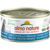 Almo Nature HFC Natural Made in Italy 6 x 70 g Alimento umido per gatti - Tonno, Pollo e Formaggio - NOVITÀ